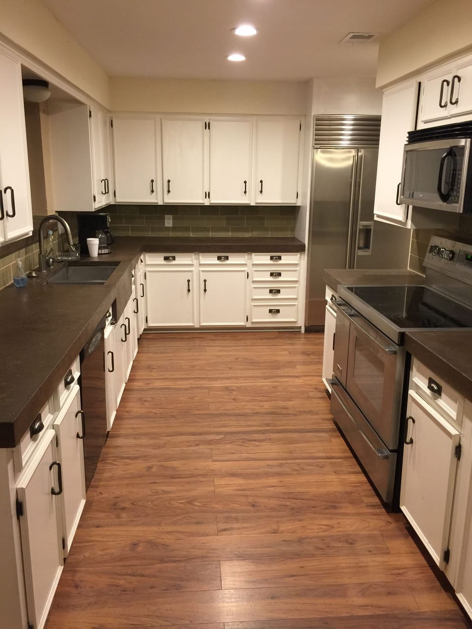 Stocked kitchen with SubZero refrigerator