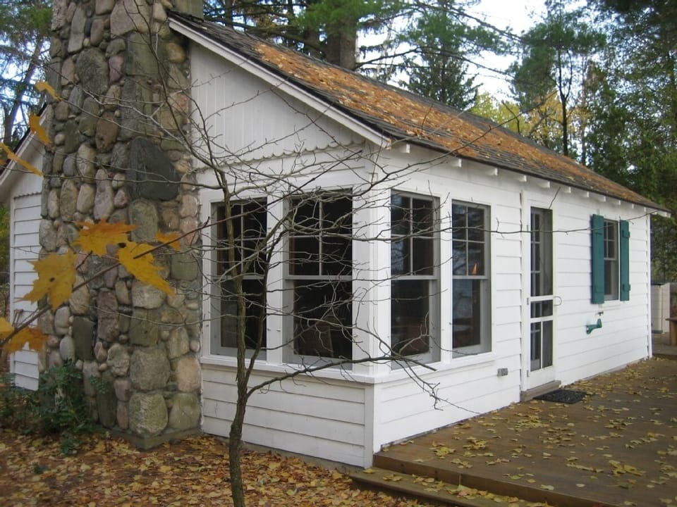 The cottage, looking out on Torch Lake