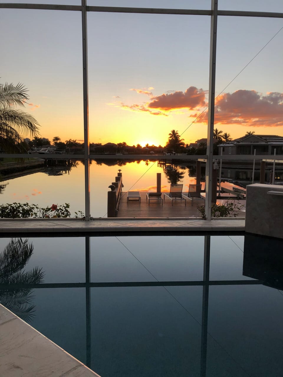 Beautiful sunset views from the lanai