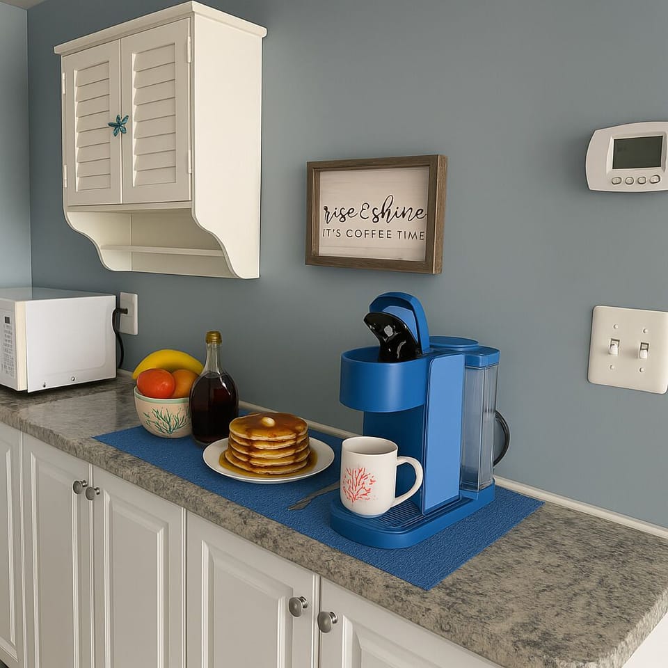 microwave and Keurig 
