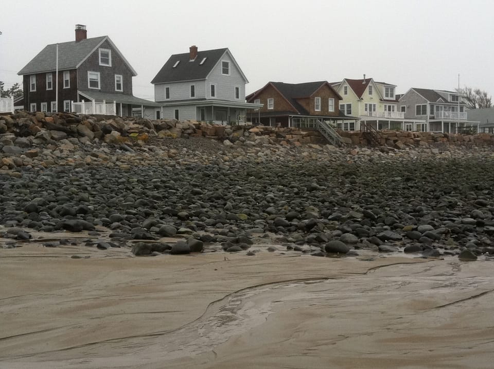 Springtime rocks start to disappear. Each year rock level different