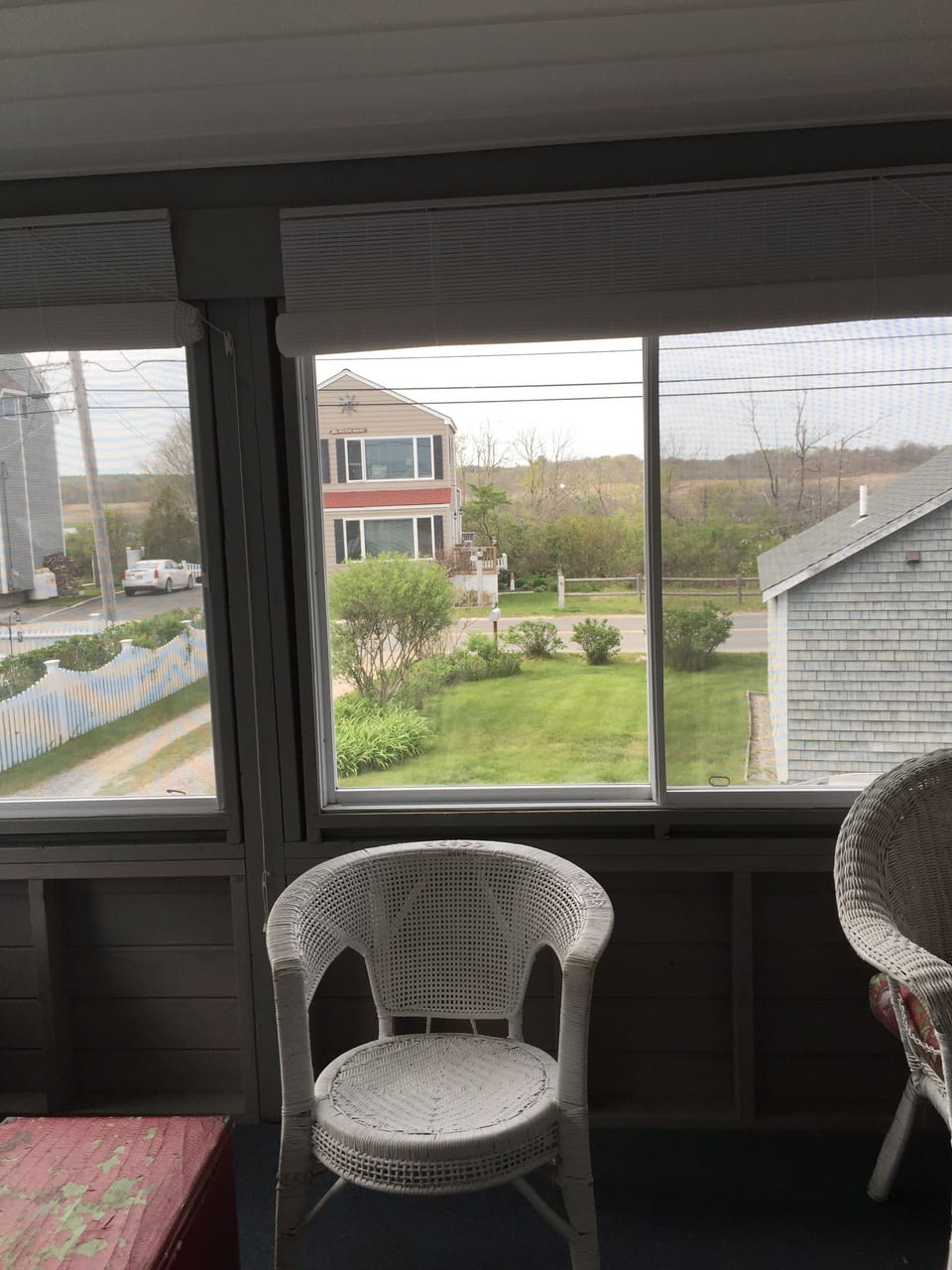 View from street side back porch  Marsh in the back on the other side of the str