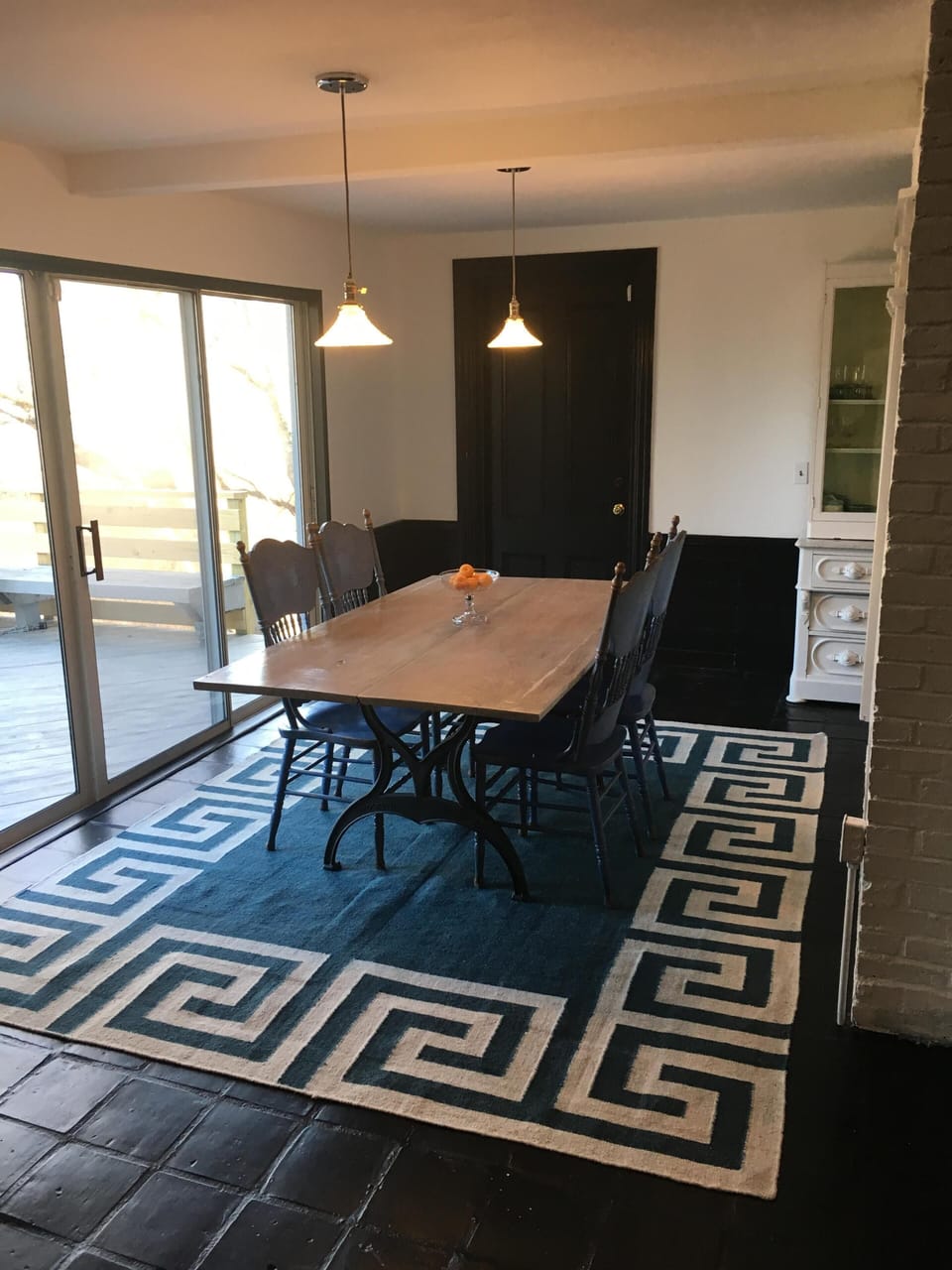 walk out to deck with plenty of seating and grill
