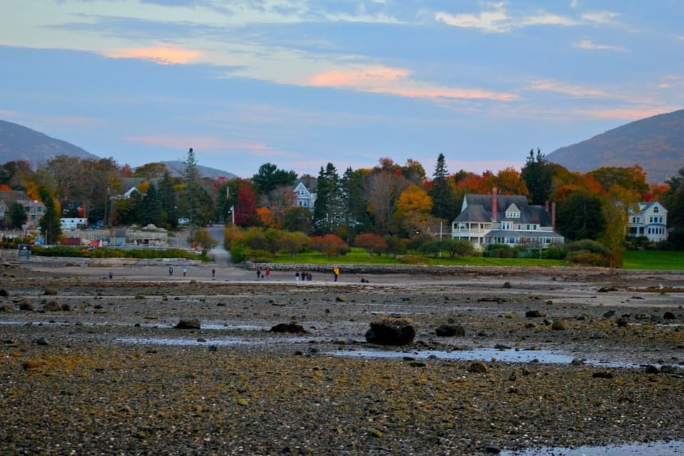 Bar Harbor from Bar Island Sand Bar - A short walk from the house.