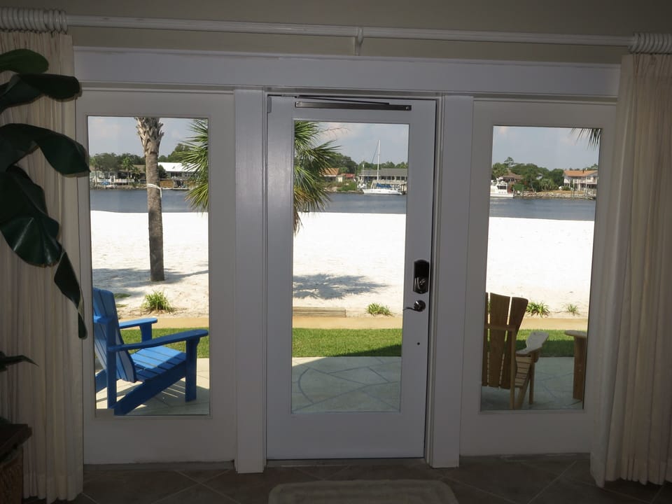 View of Private Banana Bay Intracoastal Beach From Backdoor
