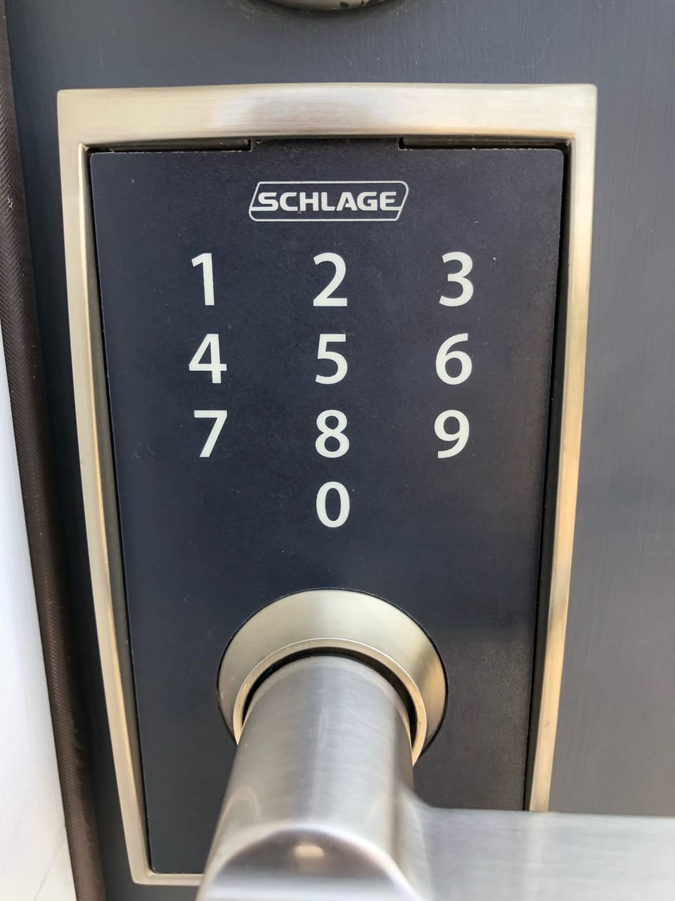 Access via door keypad 