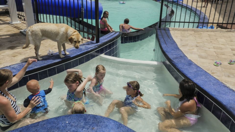 The (fish)tail end of the pool-- Great for small kids!