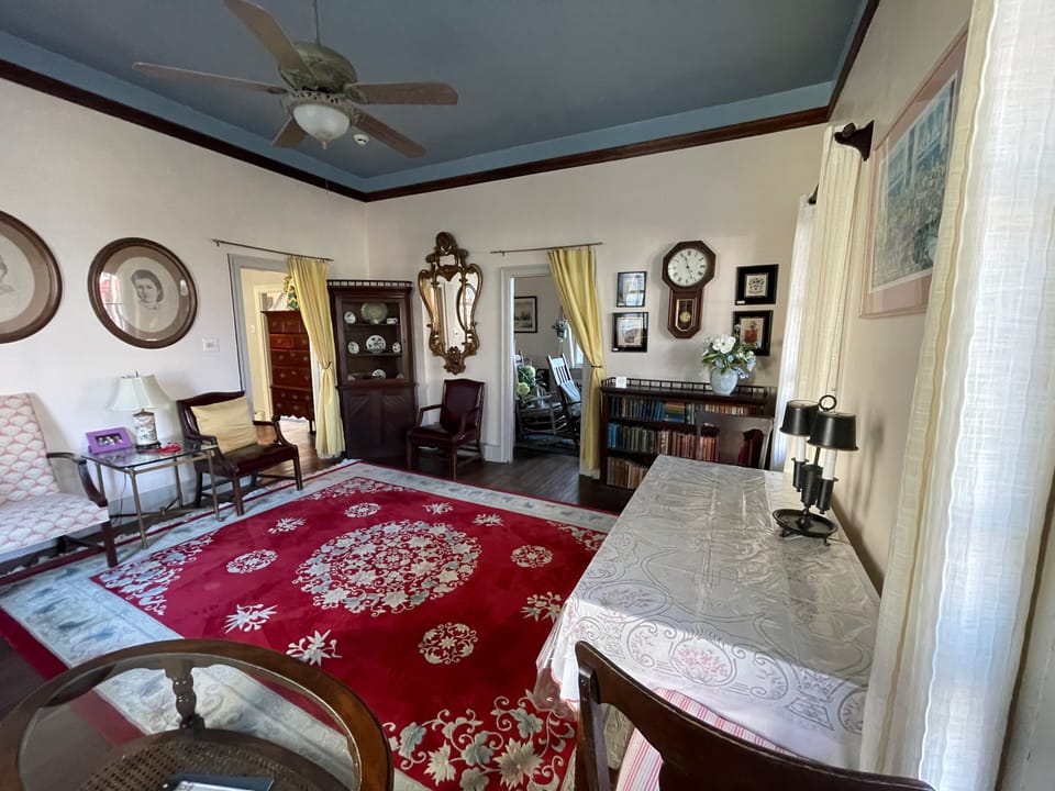 Living room (reverse view). Our home is filled with history and charm.