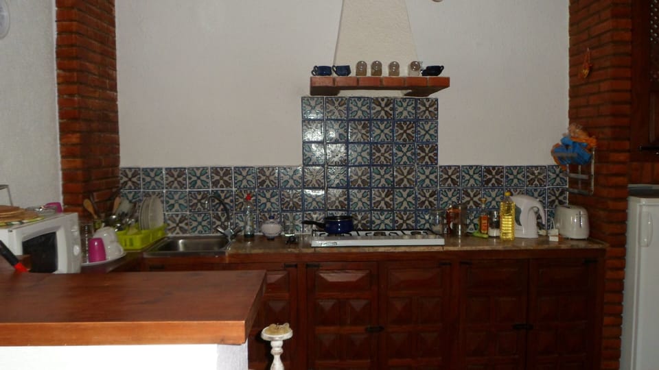 Kitchen and dining table.