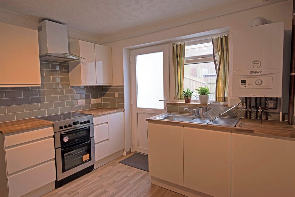 The brand new kitchen.