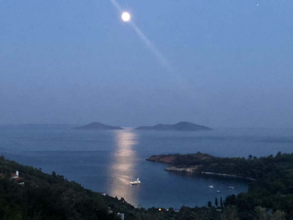 Night time view from the Villa