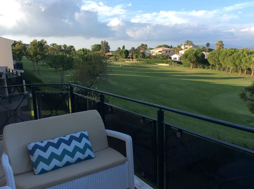 Upstairs  balcony with view of golf course