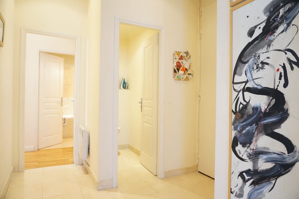 The hall. The first door leads to guest WC. Second to master bed and ensuite
