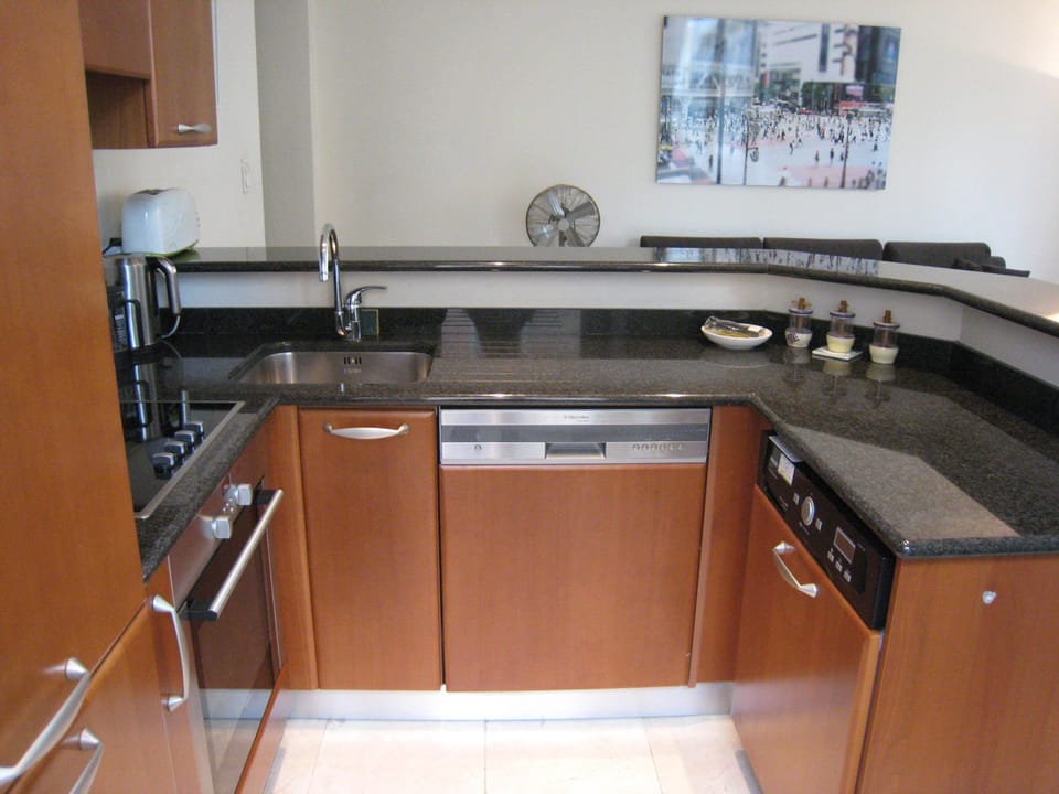 Kitchen is fully equipped with washing machine, dishwasher, fridgefreezer, micro