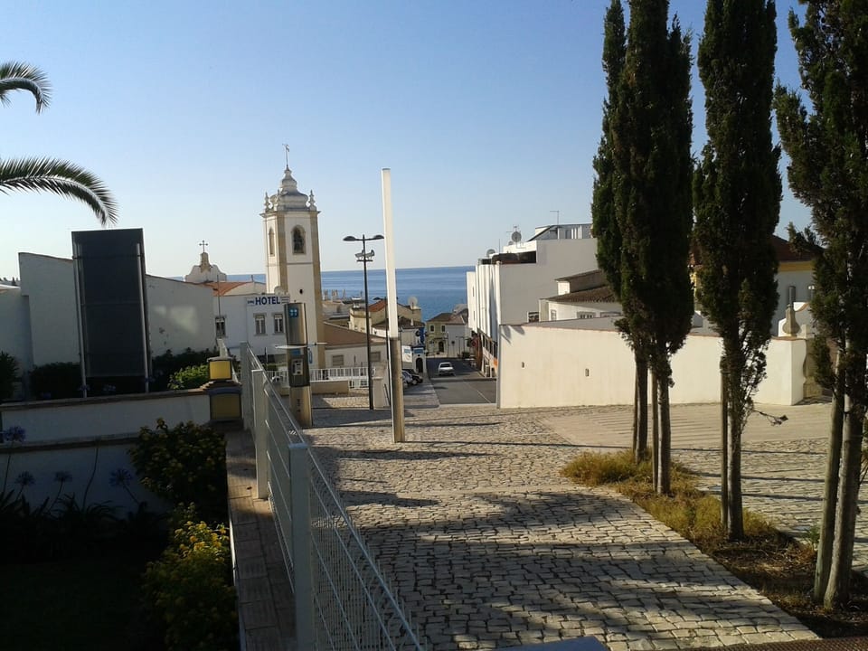 Outside the building