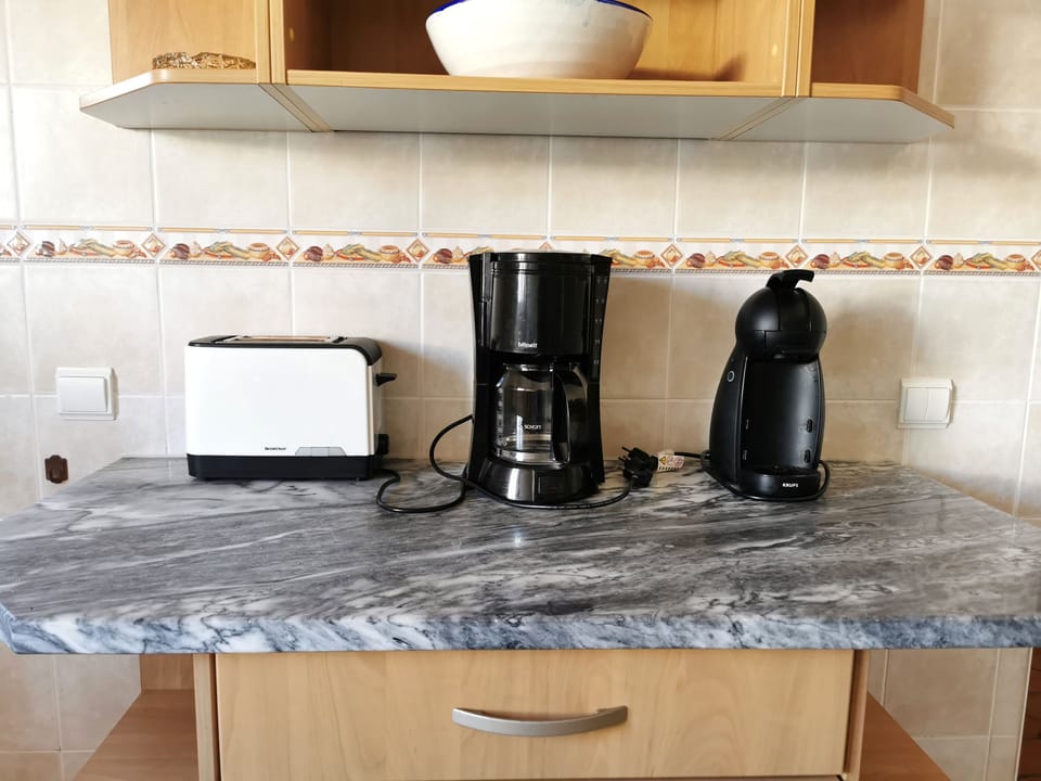 Coffee machines and toaster