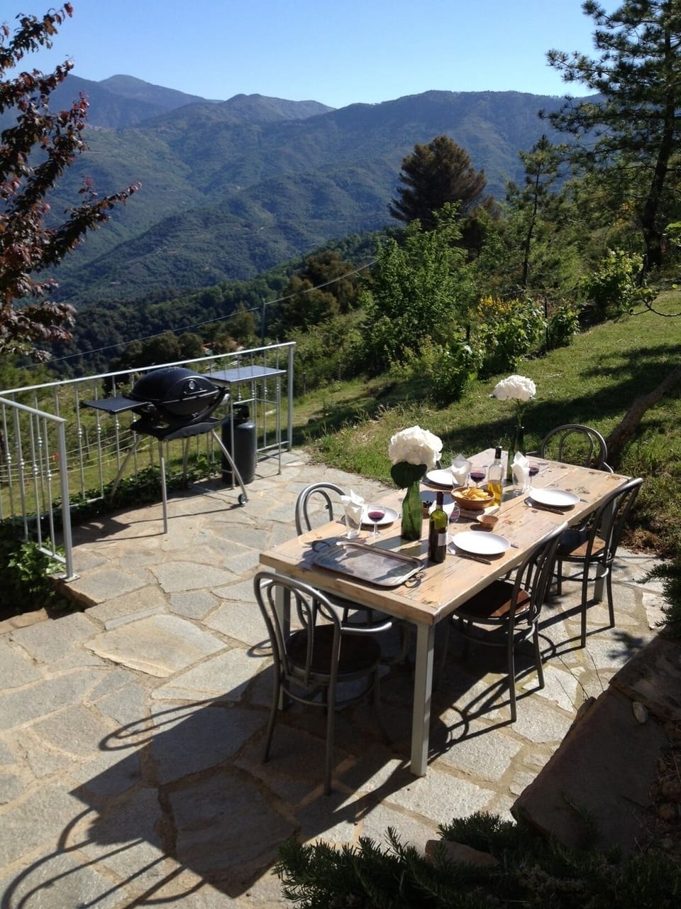 East terrace, outside kitchen