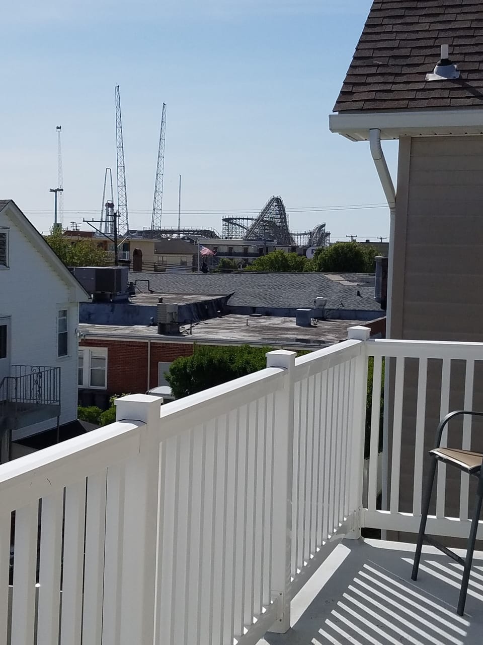 Rear Balcony - View of rides and Fireworks