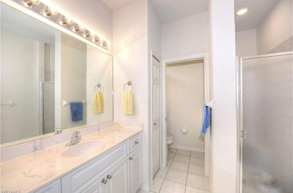 Spacious Master Bath.  Shower is hugh.
