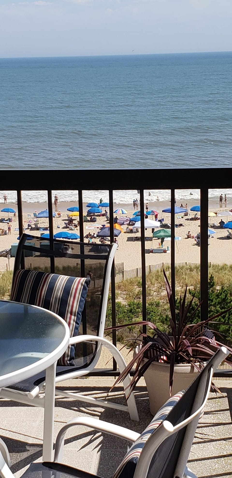 Balcony view-Condo in front of building close to beach-unobstructed views