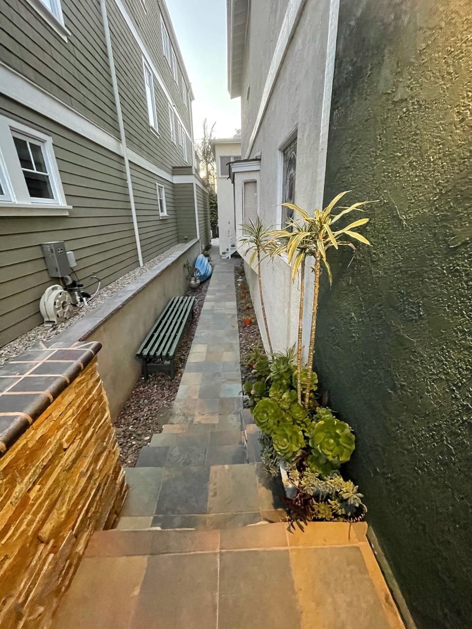 Walkway to the back unit.