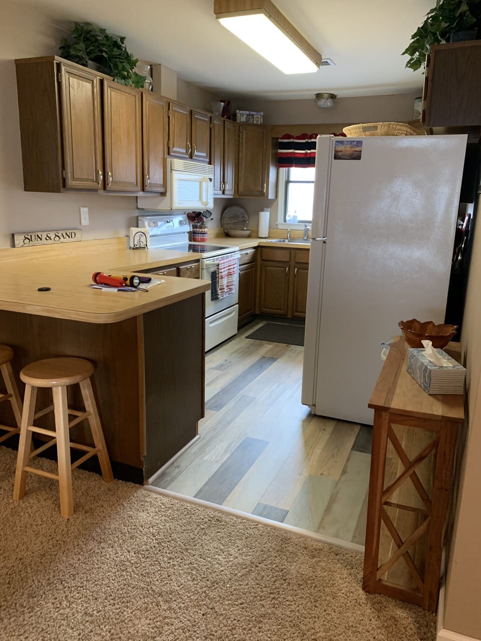 Kitchen, with updated floors spring of 2021