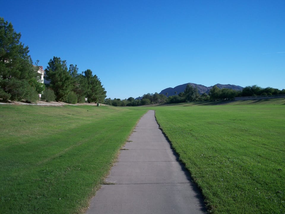 Walking/biking trail behind the condo complex