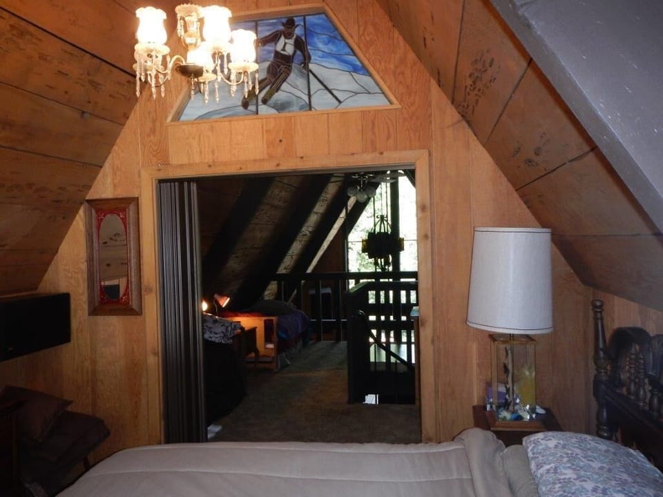 Master bedroom at loft level