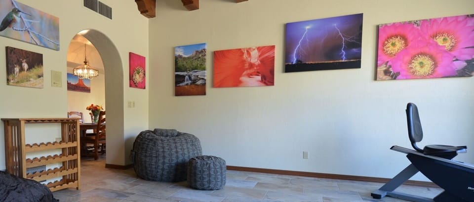 The 'gallery' is a great place to workout or relax.