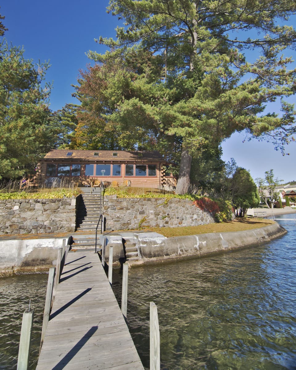 Cabin from the dock on Lake George