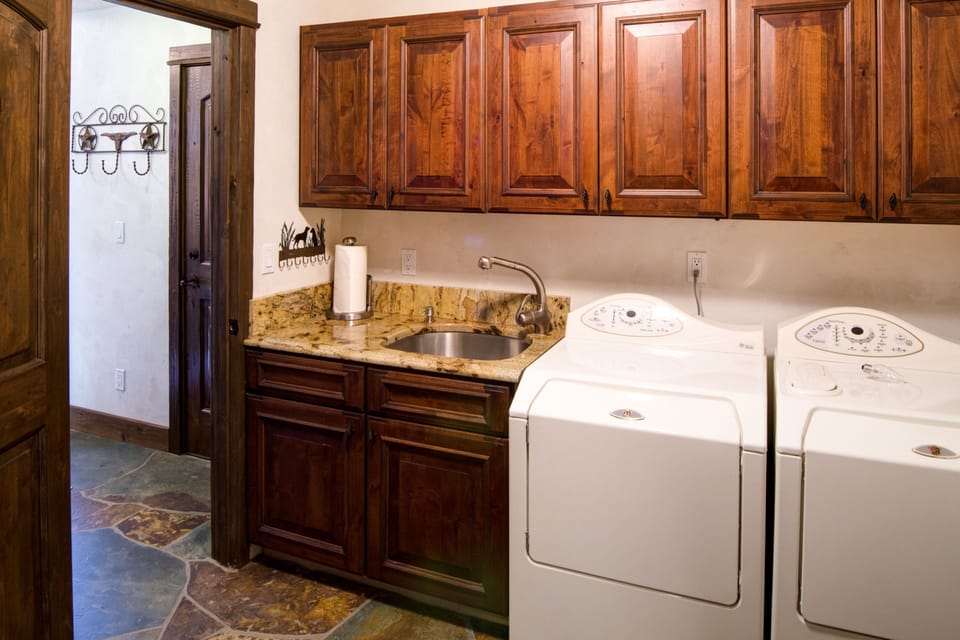Full service laundry and mud room.