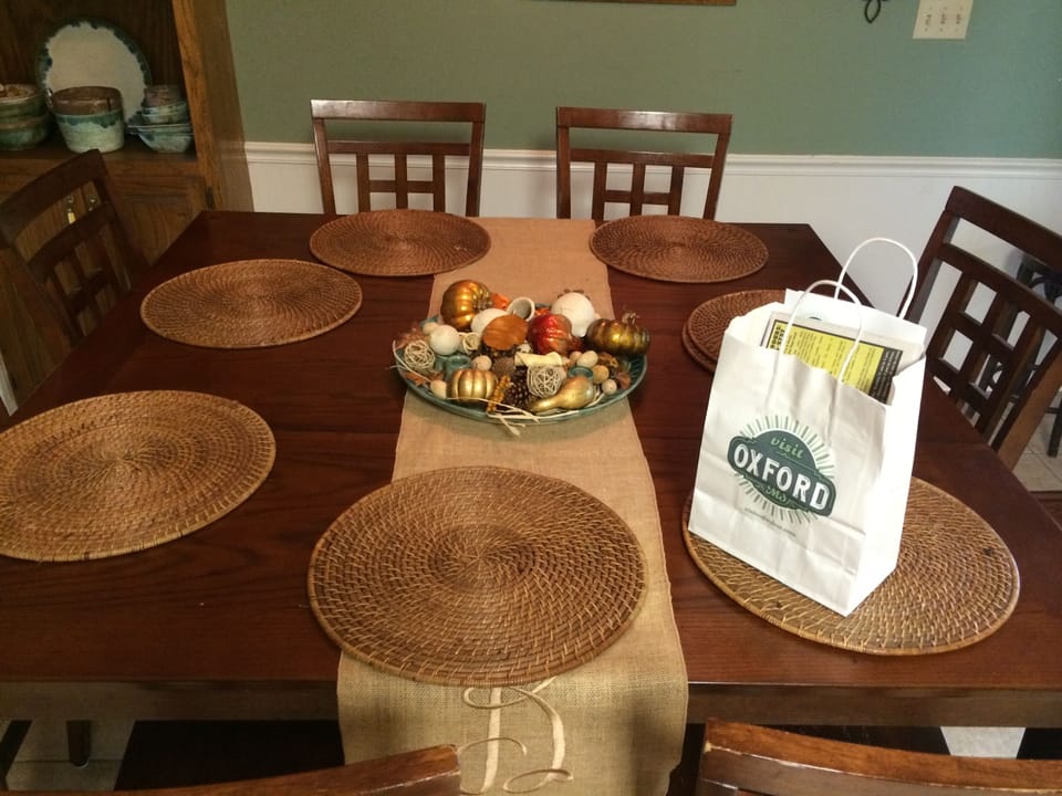 The gathering table in the kitchen