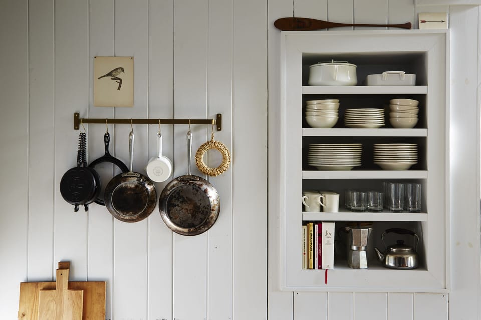Some of the pots, pans and china.