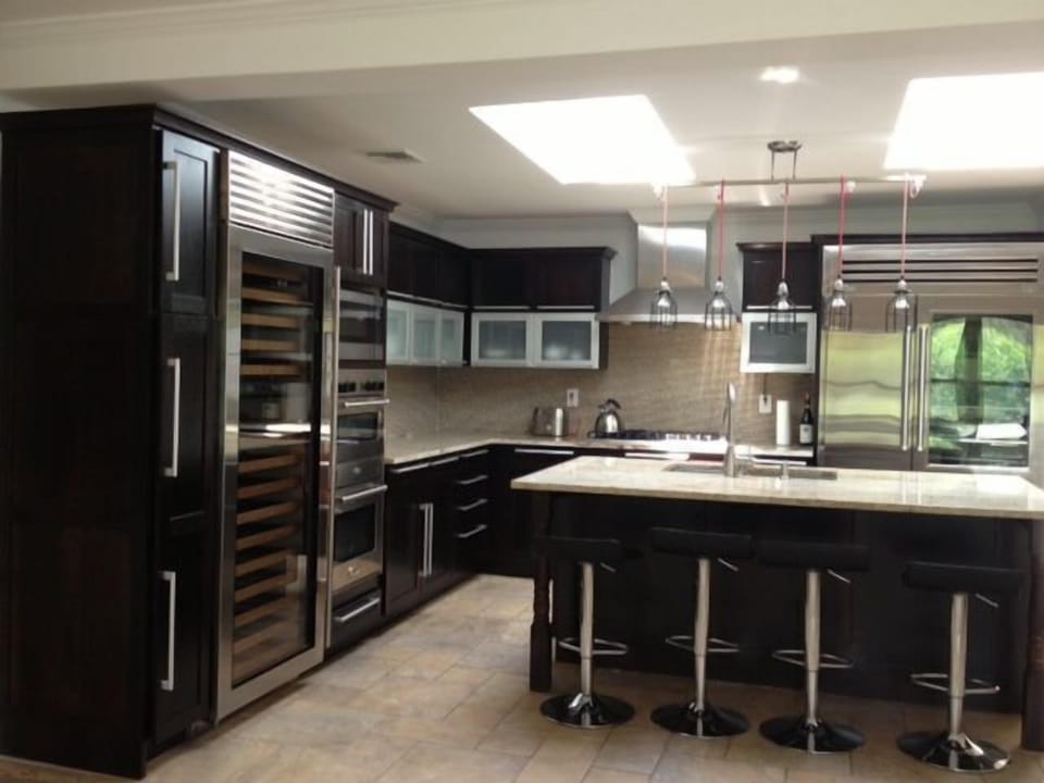 Kitchen and skylights