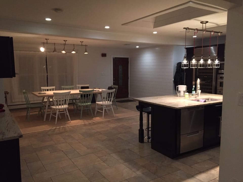 Dining area and open kitchen