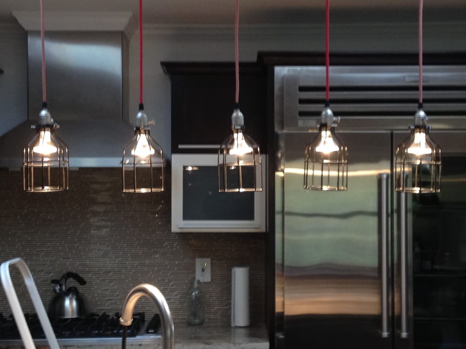 Lighting detail on counter
