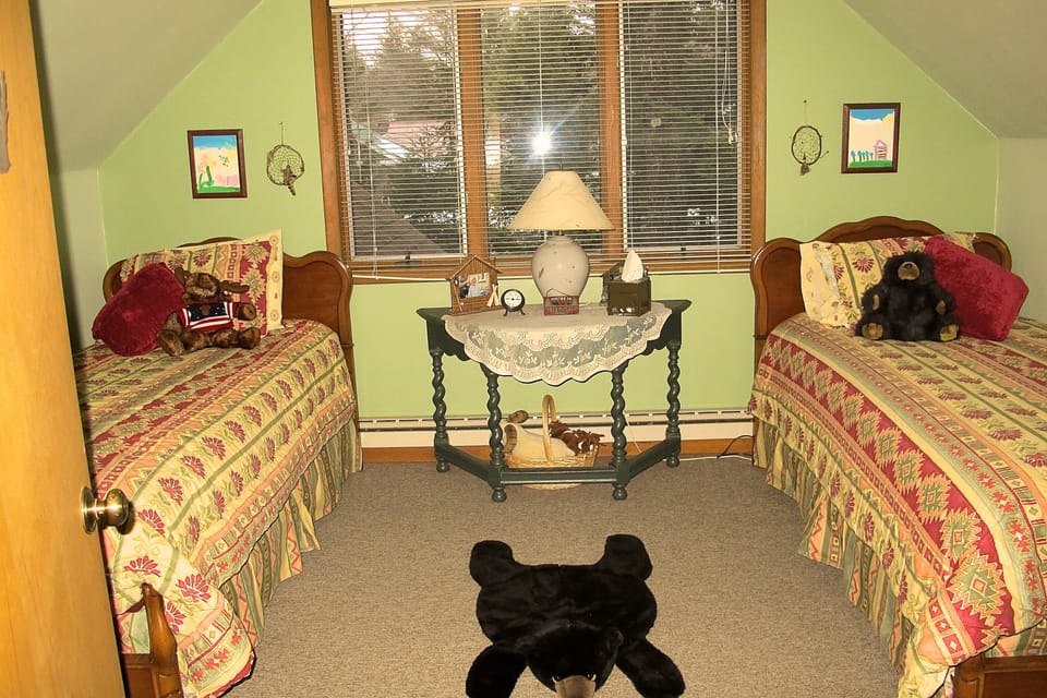 third bedroom on second floor   Two twin beds