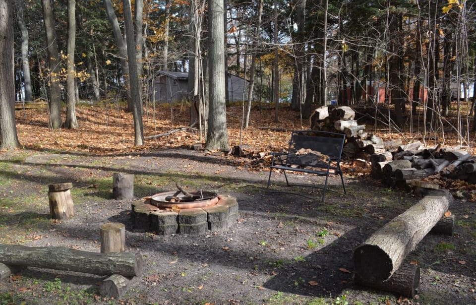 Campfire pit in backyard!