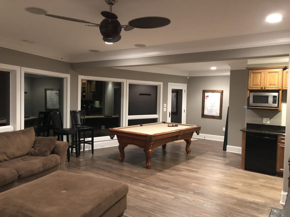 Lower Level- ping pong/pool table