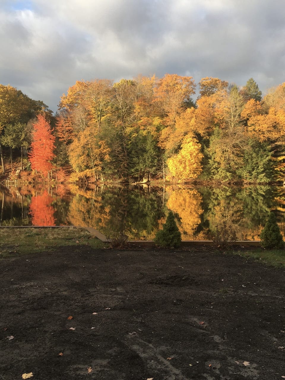 Fall colors over Spring Lake - 10/24/20