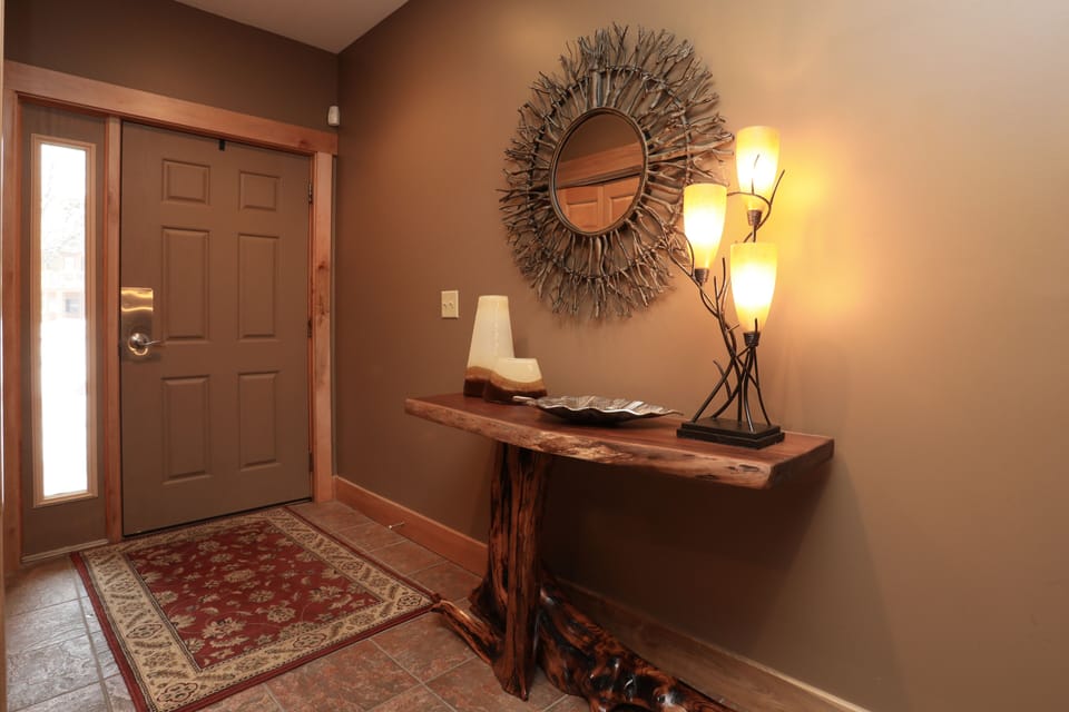 Custom front entry area.