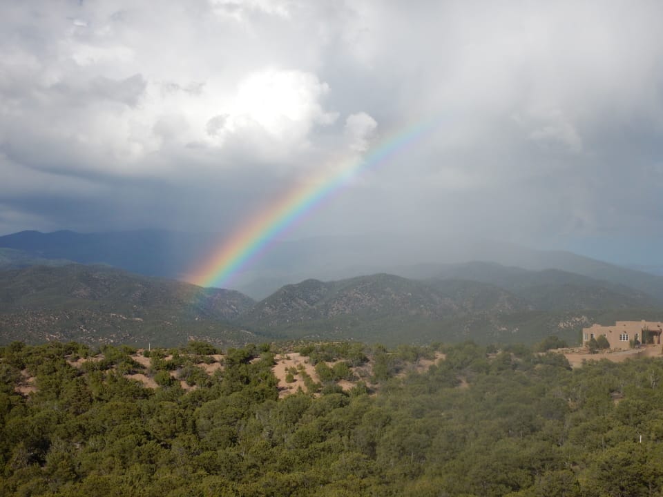 a Santa Fe summer rainbow