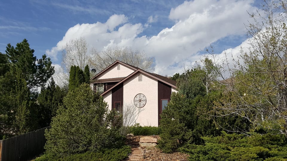 Eden 2 in summer, our home in a quiet setting near to many attractions.