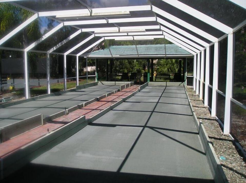 Bocce ball pits, great way to relax!