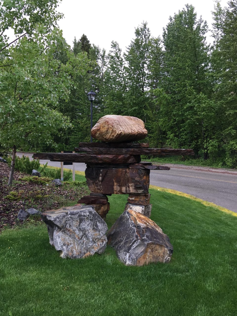 Summer Welcome Inukshuk to Timberstone Complex