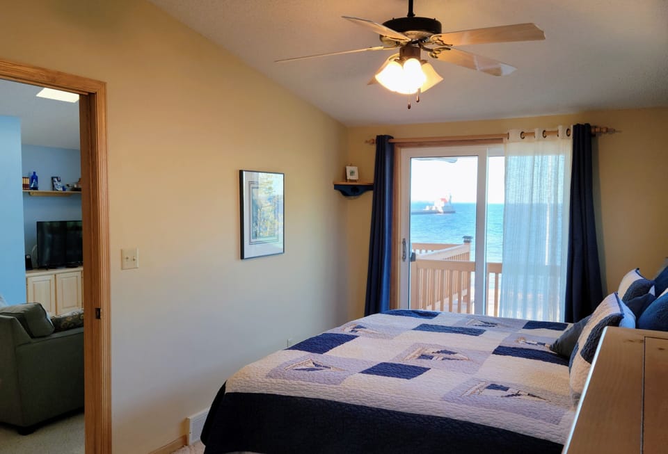 Master bedroom overlooking Lake Superior
