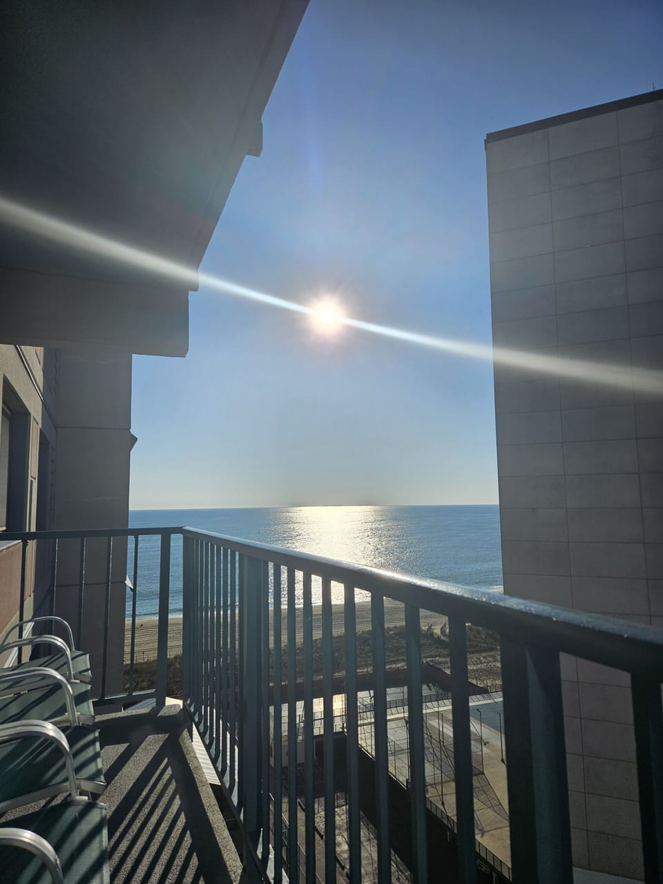 View Of The Beach From Our Balcony