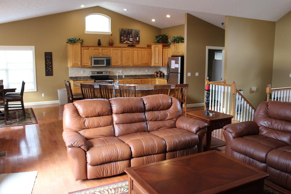 Main level great room and kitchen