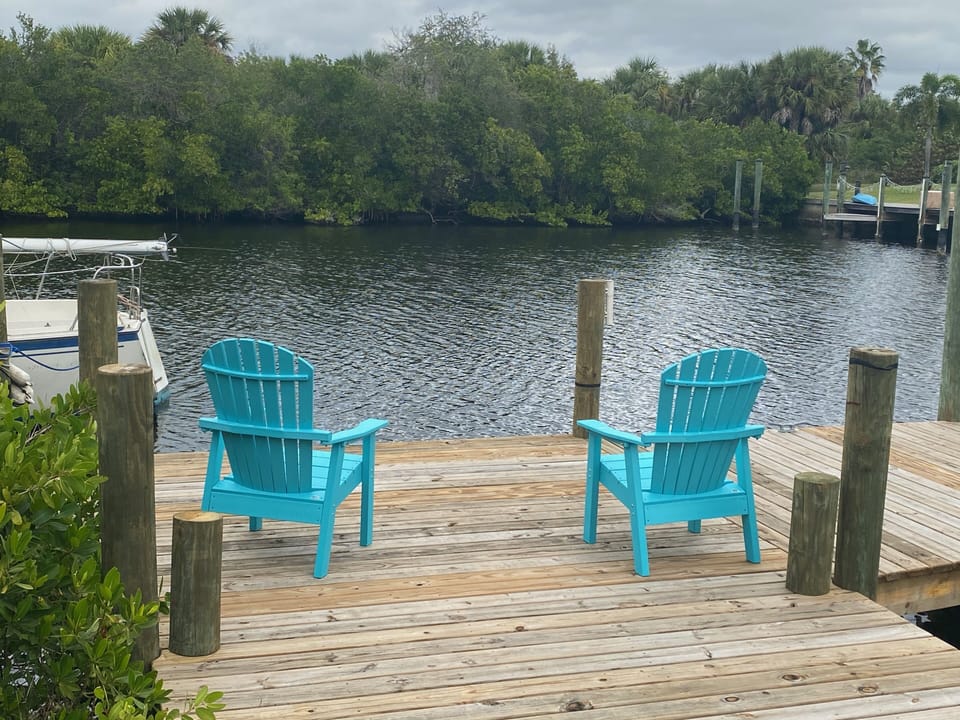 Unusually large canal front, with no houses directly across,  provides privacy.