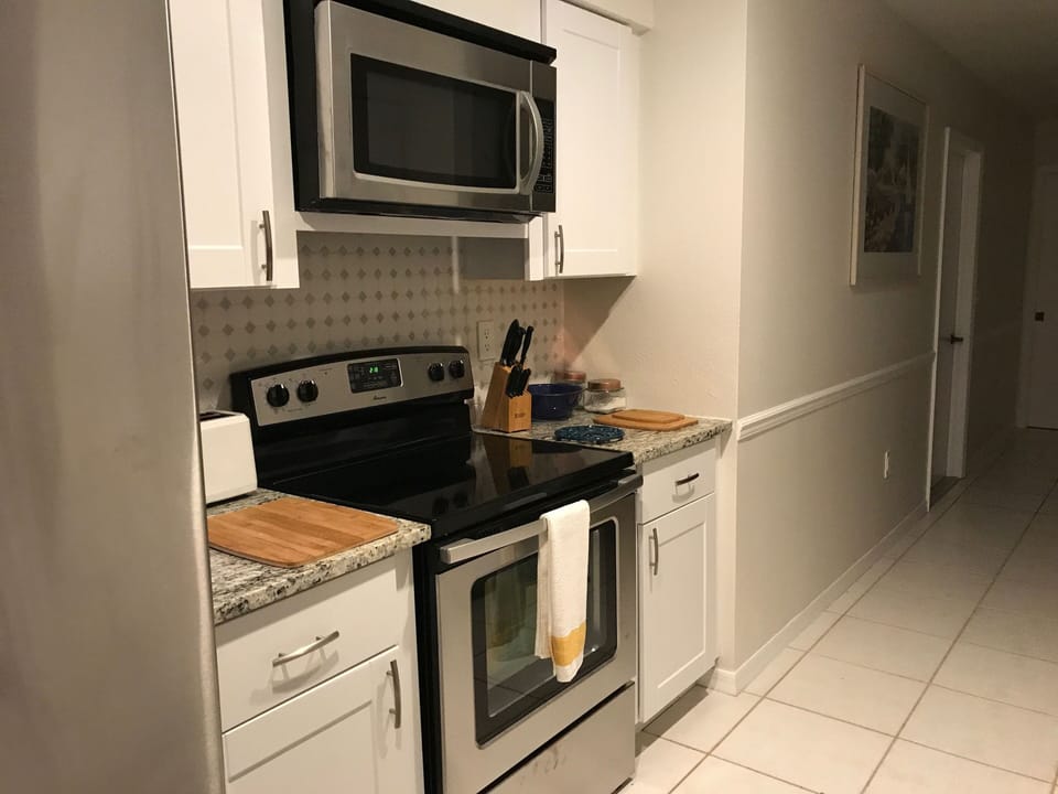 New Appliances -  Electric Stove and Large Microwave
